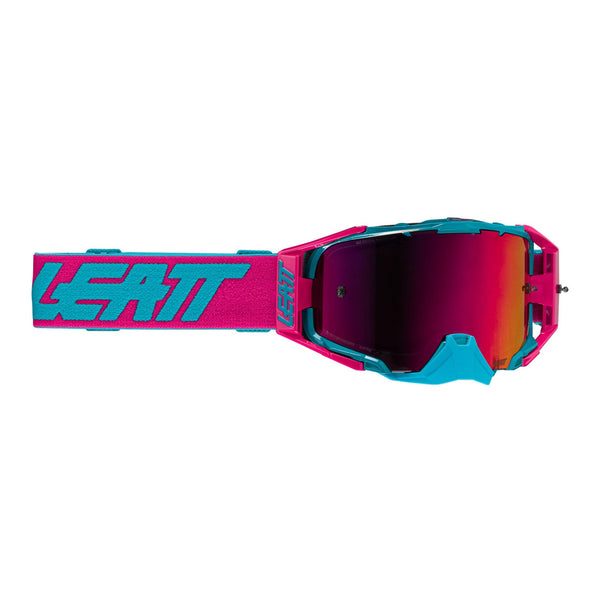 LEATT PINK AND BLUE GOGGLE