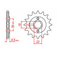 MTX 1553 Steel Front Sprocket #520 (15T)