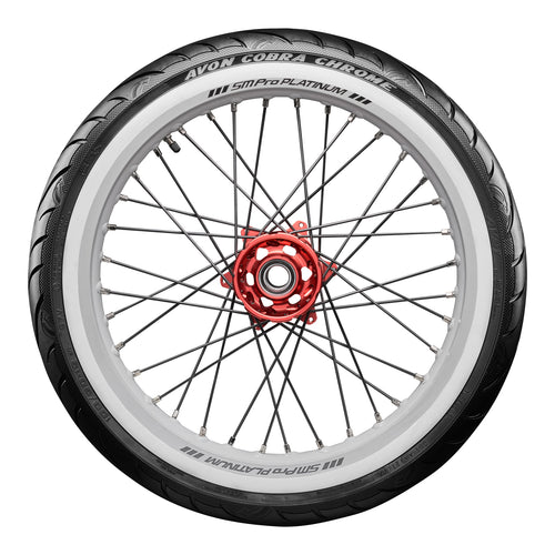Avon Cobra Chrome 150/80R16 White Wall Front Tyre (71V Rating) AV91