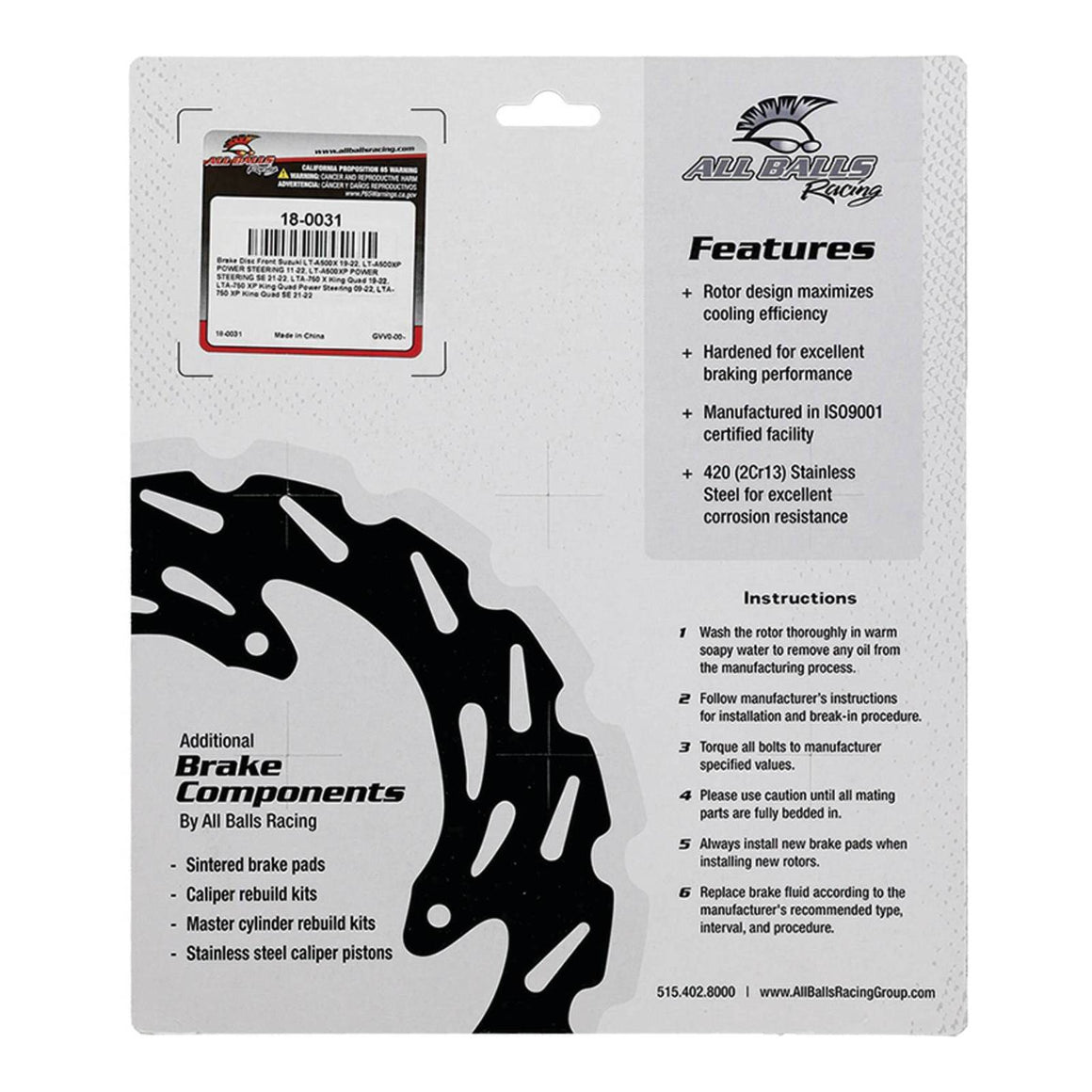 Front Brake Disc 18-0031