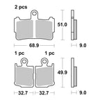 Brembo Prime Brake Pad Sinter Front 07HO37SA
