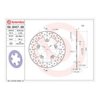 Brembo Prime Brake Disc Serie Oro Rear 68B40768