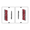DRC Motion Front Fork Outer Decals- Showa - Clear/Red/Black