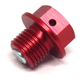 Zeta Magnetic Drain Bolt M12 x 10 P1.25 - Red
