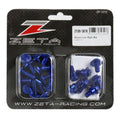 Zeta Aluminium Plastic Bolt Set - Yamaha YZ450F ('18-) 21 Piece - Blue