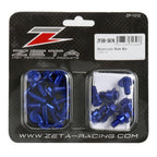 Zeta Aluminium Plastic Bolt Set - Yamaha YZ450F ('18-) 21 Piece - Blue