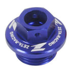 Zeta Oil Filler Plug - Honda CR / CRF, Yamaha YZ / YZF / WRF, Kawasaki KLX - Blu