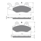 GOLDfren Brake Pads Sintered Sports GF002 - S3 (PH46)