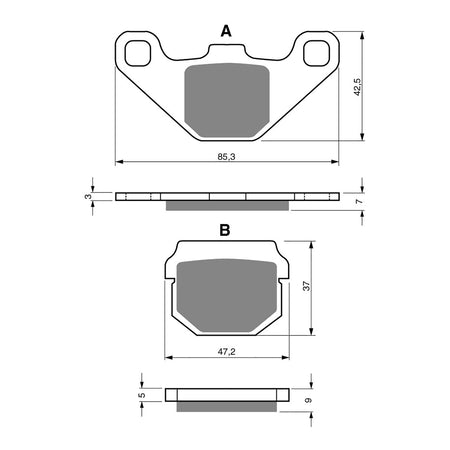 GOLDfren Brake Pads Off-Road Racing GF047 - K5 (PR22)