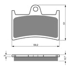 GOLDfren Brake Pads Sintered Sports GF070 - S3 (PH239)