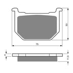 GOLDfren Brake Pads Sintered Sports GF075 - S3 ( PH10 )