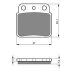 GOLDfren Brake Pads Off-Road Racing GF092 - K5 ( PR103 )