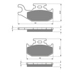 GOLDfren Brake Pads OFFRD RACNG GF205 - K5 ( PR292 / PR359 )
