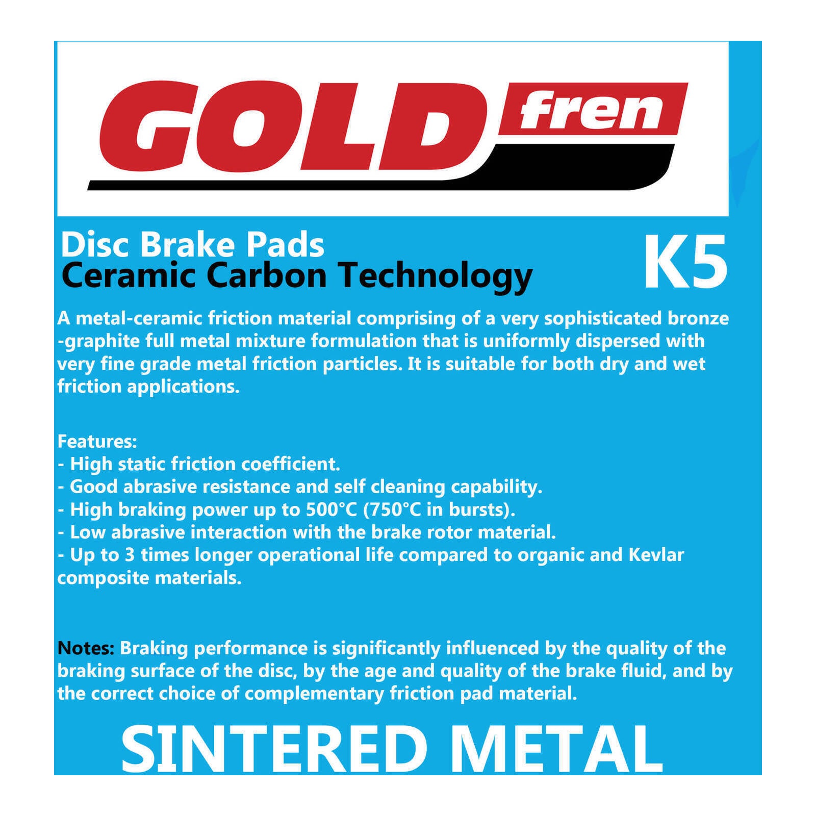 GOLDfren Brake Pads GF294 - K5