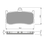 GOLDfren Brake Pads Sintered Sports GF296 - S3 ( PH424 )