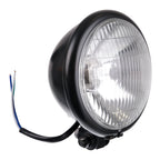 Whites Headlight Bates 5 3/4 Bottom Mount H4 60/55W Black