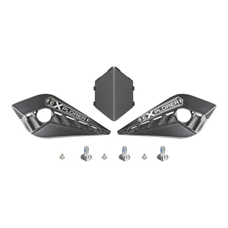 MX701 Carbon Cover Side Screw Peak Matt Black