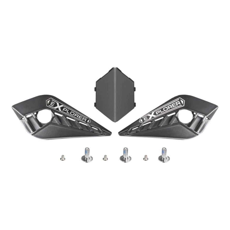 MX701 Carbon Cover Side Screw Peak Matt Black