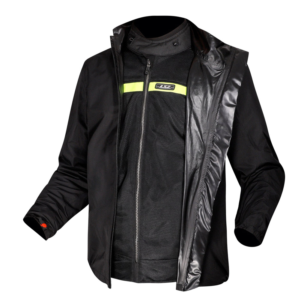 LS2 Riva Men's Jacket - Black / Dark Grey / Red