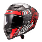 LS2 FF807 Dragon Carbon Enthum Helmet - Black / Red 06