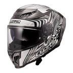 LS2 FF807 Dragon Carbon Enthum Helmet - Black / Silver 06