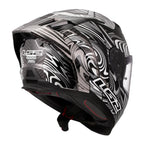 LS2 FF807 Dragon Carbon Enthum Helmet - Black / Silver 06