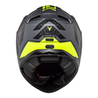 LS2 FF811 Vector II Splitter - Matte Titanium / Hi-Vis Yellow 06