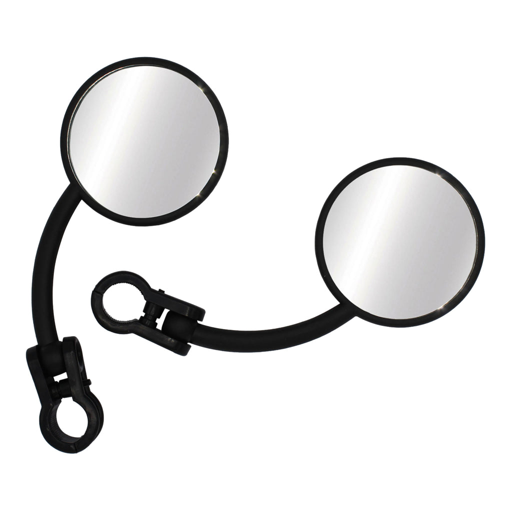 Whites Mirror Pair Universal Folding Enduro 7/8 Black