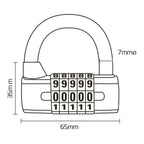 Oxford 5-Digit Combination Padlock - Black