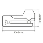 Oxford Titan 10mm Pin Disc Lock - Black, includes pouch