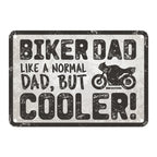 Oxford Garage Metal Sign: Biker Dad, Like a Normal Dad, But Cooler