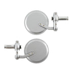 Oxford Bar End Mirrors - Silver (Pair)