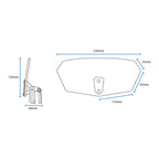 Oxford Wind Deflector- Clear 260 X 125mm