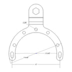 RAM Large Gas Tank Ball Base for Motorcycles