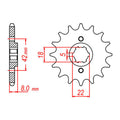 MTX 431 Steel Front Sprocket #520 (10-30X)