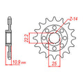 MTX 707 Steel Front Sprocket #520 (10-707)