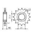MTX 1515 Steel Front Sprocket #525 (10-228)