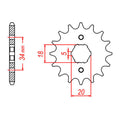 MTX 275 Steel Front Sprocket #520 (10-362)