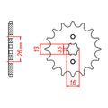 MTX 563 Steel Front Sprocket #420 (10-257)