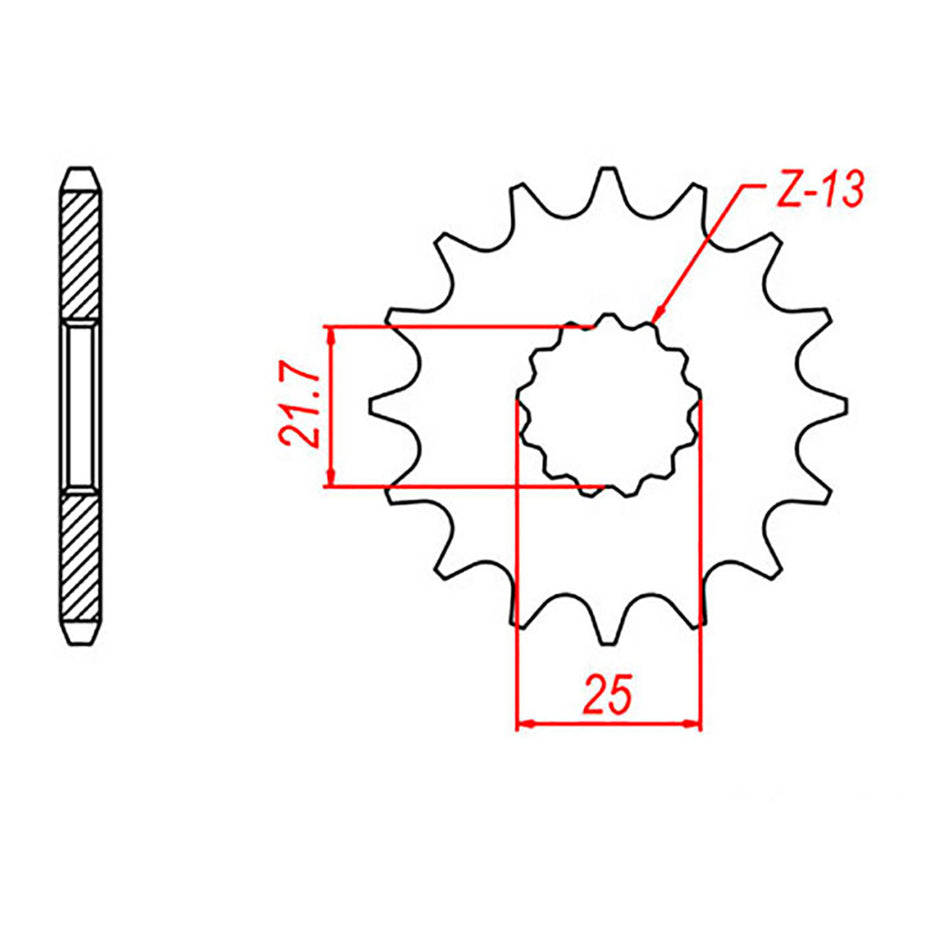 SPROCKET FRONT MTX 520 16T #525 10-156-16RC