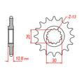 MTX 1579 Hornet Lightweight Steel Front Sprocket #520 (520 Conversion) (10B-579)
