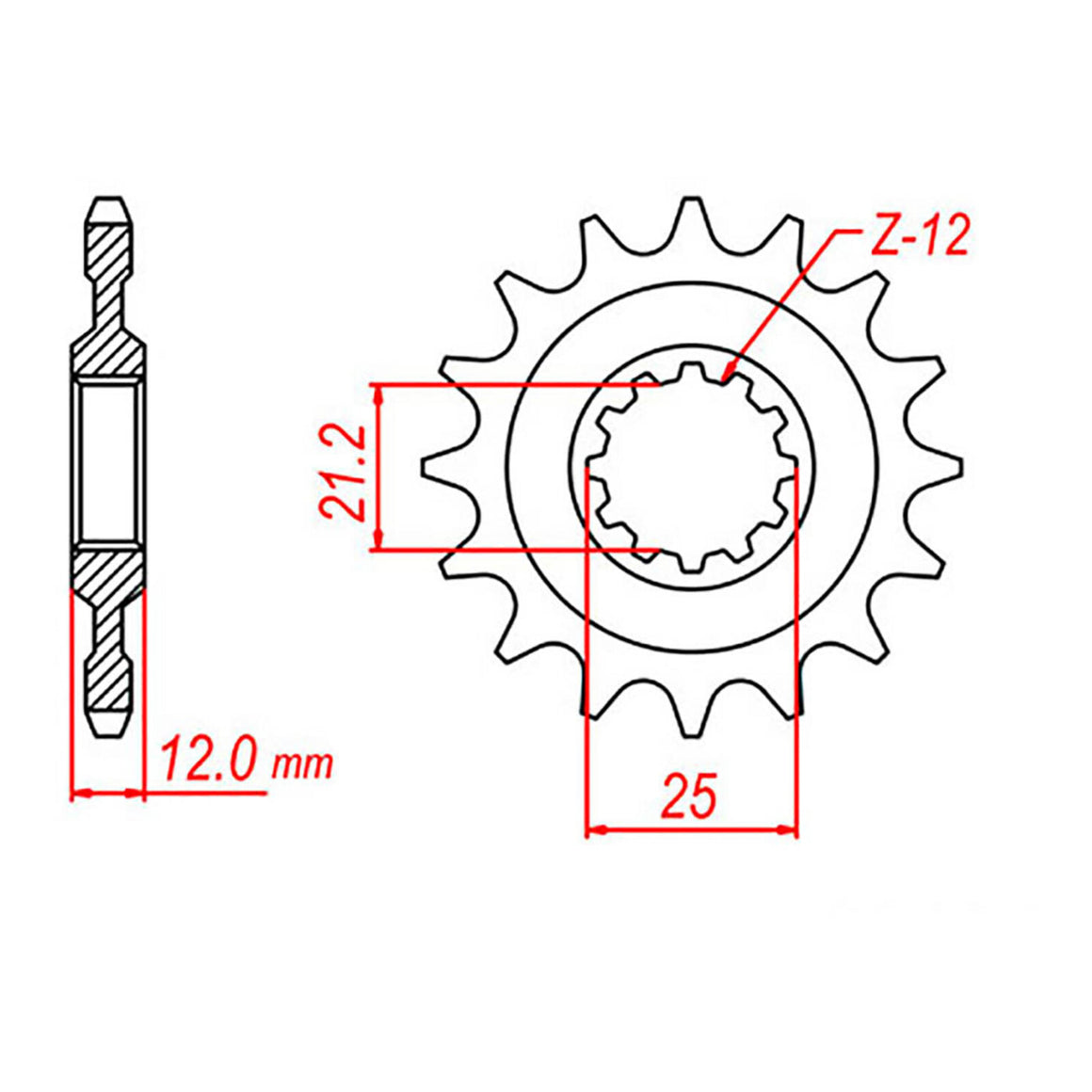 MTX 823 Steel Front Sprocket #520 (10-HQ1)