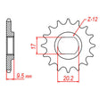 MTX KTM 50 Hornet Lightweight Steel Front Sprocket #415 (10B-KT3)