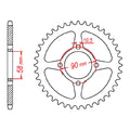 MTX 1221 Steel Rear Sprocket #428 (11-KTY)