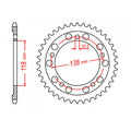 MTX 1314 (2) Steel Rear Sprocket #525 (11-MV4)