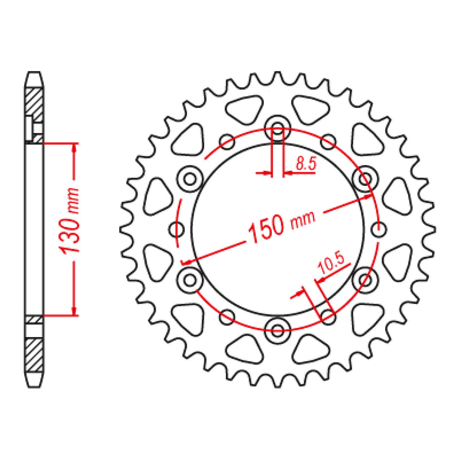 MTX 245/3 Steel Rear Sprocket #520 (11-MG3)