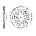 MTX 279 (3) Steel Rear Sprocket #520 (11-KB4)