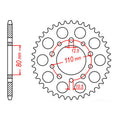 MTX 1334 Steel Rear Sprocket #530 (11-438)