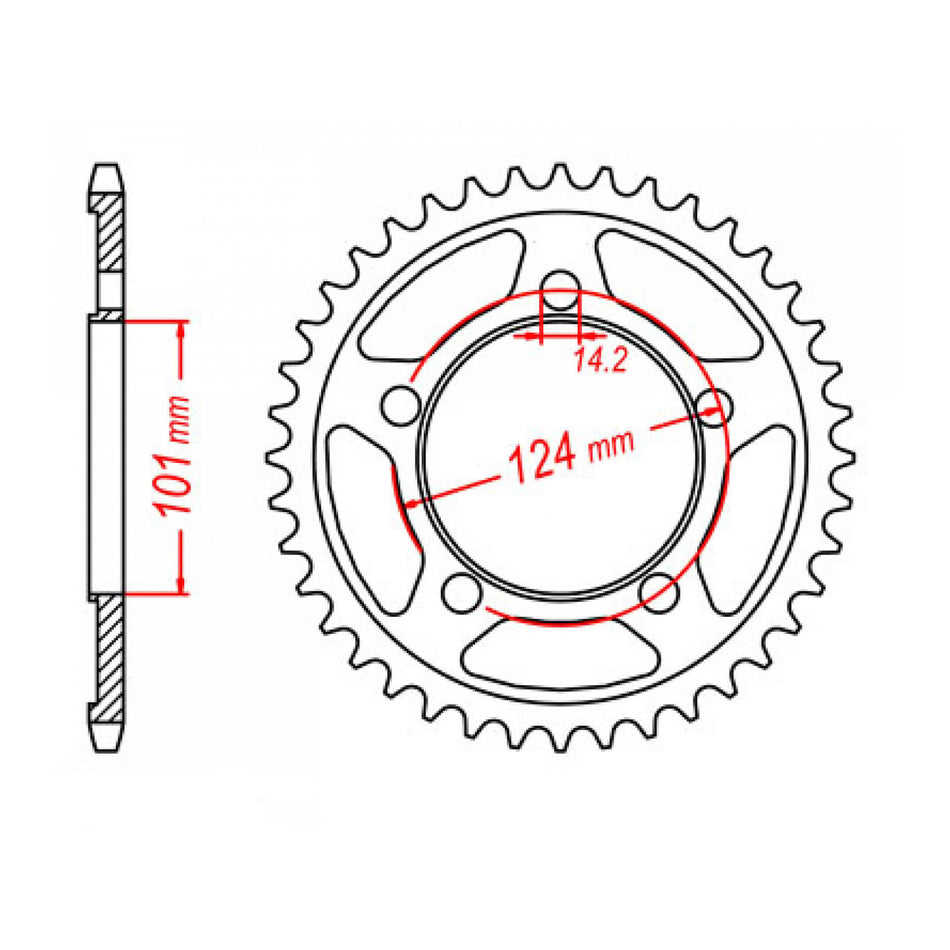 MTX 898 (2) Steel Rear Sprocket #525 (11-KM7)