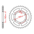 MTX 1068 Steel Rear Sprocket #520 (11-HY4)